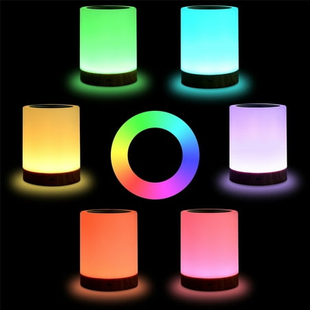 Colorful atmosphere light USB night light touch control bedside LED night light